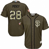 San Francisco Giants #28 Buster Posey Green Salute to Service Stitched Baseball Jersey Jiasu,baseball caps,new era cap wholesale,wholesale hats
