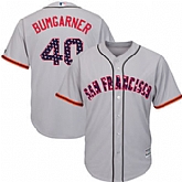 San Francisco Giants #40 Madison Bumgarner Gray 2016 Fashion Stars & Stripes FlexBase Baseball Jersey Jiasu,baseball caps,new era cap wholesale,wholesale hats