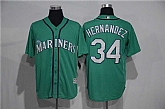 Seattle Mariners #34 Felix Hernandez Green New Cool Base Stitched Baseball Jersey,baseball caps,new era cap wholesale,wholesale hats