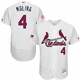 St. Louis Cardinals #4 Yadier Molina White 2016 Fashion Stars & Stripes Flexbase Stitched Baseball Jersey Jiasu,baseball caps,new era cap wholesale,wholesale hats