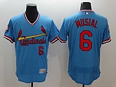 St. Louis Cardinals #6 Stan Musial Mitchell And Ness Blue 2016 Flexbase Collection Stitched Baseball Jersey,baseball caps,new era cap wholesale,wholesale hats