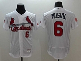 St. Louis Cardinals #6 Stan Musial White USA Independence Day 2016 Flexbase Collection Stitched Jersey,baseball caps,new era cap wholesale,wholesale hats