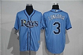 Tampa Bay Rays #3 Evan Longoria Light Blue New Cool Base Stitched Baseball Jersey,baseball caps,new era cap wholesale,wholesale hats