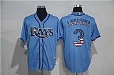 Tampa Bay Rays #3 Evan Longoria Light Blue USA Flag Fashion Stitched Baseball Jersey,baseball caps,new era cap wholesale,wholesale hats
