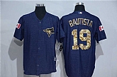 Toronto Blue Jays #19 Jose Bautista Denim Blue Camo Stitched Baseball Jersey,baseball caps,new era cap wholesale,wholesale hats