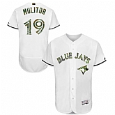 Toronto Blue Jays #19 Paul Molitor White Flexbase Collection 2016 Memorial Day Stitched Baseball Jersey Jiasu,baseball caps,new era cap wholesale,wholesale hats