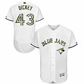 Toronto Blue Jays #43 R.A. Dickey White Flexbase Collection 2016 Memorial Day Stitched Baseball Jersey Jiasu,baseball caps,new era cap wholesale,wholesale hats