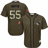 Toronto Blue Jays #55 Russell Martin Canada Flag Green Salute to Service Stitched Baseball Jersey Jiasu,baseball caps,new era cap wholesale,wholesale hats