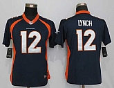 Women Limited Nike Denver Broncos #12 Lynch Navy Blue Stitched Jersey,baseball caps,new era cap wholesale,wholesale hats