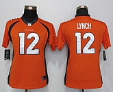 Women Limited Nike Denver Broncos #12 Lynch Orange Stitched Jersey,baseball caps,new era cap wholesale,wholesale hats