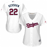 Women Los Angeles Dodgers #22 Clayton Kershaw White 2016 Fashion Stars & Stripes New Cool Base Stitched Baseball Jersey Jiasu,baseball caps,new era cap wholesale,wholesale hats