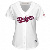 Women Los Angeles Dodgers Blank White 2016 Fashion Stars & Stripes New Cool Base Stitched Baseball Jersey Jiasu,baseball caps,new era cap wholesale,wholesale hats