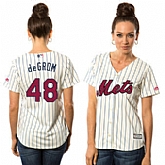 Women New York Mets #48 Jacob deGrom White 2016 Fashion Stars & Stripes New Cool Base Stitched Baseball Jersey Jiasu,baseball caps,new era cap wholesale,wholesale hats
