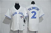 Women Toronto Blue Jays #2 Troy Tulowitzki White 2016 Flexbase Collection Stitched Jersey,baseball caps,new era cap wholesale,wholesale hats