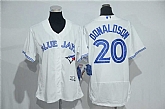 Women Toronto Blue Jays #20 Josh Donaldson White 2016 Flexbase Collection Stitched Jersey,baseball caps,new era cap wholesale,wholesale hats