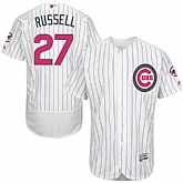 Chicago Cubs #27 Addison Russell White (Blue Strip) Flexbase Collection 2016 Mother's Day Stitched Baseball Jersey Jiasu,baseball caps,new era cap wholesale,wholesale hats