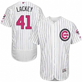 Chicago Cubs #41 John Lackey White (Blue Strip) Flexbase Collection 2016 Mother's Day Stitched Baseball Jersey Jiasu,baseball caps,new era cap wholesale,wholesale hats