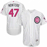 Chicago Cubs #47 Miguel Montero White (Blue Strip) Flexbase Collection 2016 Mother's Day Stitched Baseball Jersey Jiasu,baseball caps,new era cap wholesale,wholesale hats