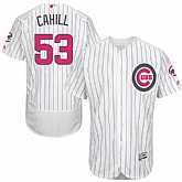 Chicago Cubs #53 Trevor Cahill White (Blue Strip) Flexbase Collection 2016 Mother's Day Stitched Baseball Jersey Jiasu,baseball caps,new era cap wholesale,wholesale hats