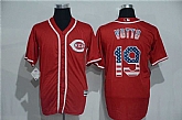 Cincinnati Reds #19 Joey Votto Red USA Flag Fashion Stitched Baseball Jersey,baseball caps,new era cap wholesale,wholesale hats