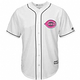 Cincinnati Reds Customized Men's White 2016 Mother's Day Flexbase Collection Stitched Baseball Jersey,baseball caps,new era cap wholesale,wholesale hats