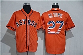 Houston Astros #27 Jose Altuve Orange USA Flag Fashion Stitched Baseball Jersey,baseball caps,new era cap wholesale,wholesale hats