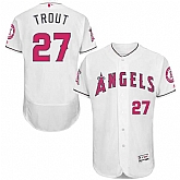 Los Angeles Angels of Anaheim #27 Mike Trout White Home 2016 Mother's Day Flexbase Collection Stitched Baseball Jersey Jiasu,baseball caps,new era cap wholesale,wholesale hats