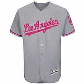 Los Angeles Dodgers Customized Men's Gray 2016 Mother's Day Flexbase Collection Stitched Baseball Jersey,baseball caps,new era cap wholesale,wholesale hats