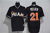Miami Marlins #21 Christian Yelich Black New Cool Base Stitched Baseball Jersey,baseball caps,new era cap wholesale,wholesale hats