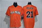 Miami Marlins #21 Christian Yelich Orange New Cool Base Stitched Baseball Jersey,baseball caps,new era cap wholesale,wholesale hats