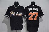 Miami Marlins #27 Giancarlo Stanton Black New Cool Base Stitched Baseball Jersey,baseball caps,new era cap wholesale,wholesale hats