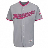 Minnesota Twins Customized Men's Gray 2016 Mother's Day Flexbase Collection Stitched Baseball Jersey,baseball caps,new era cap wholesale,wholesale hats