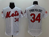 New York Mets #34 Noah Syndergaard White Strip USA Independence Day 2016 Flexbase Collection Stitched Jersey,baseball caps,new era cap wholesale,wholesale hats