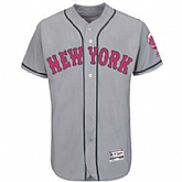 New York Mets Blank Gray 2016 Mother's Day Flexbase Collection Stitched Baseball Jersey Jiasu,baseball caps,new era cap wholesale,wholesale hats