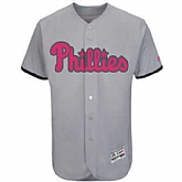 Philadelphia Phillies Customized Men's Gray 2016 Mother's Day Flexbase Collection Stitched Baseball Jersey,baseball caps,new era cap wholesale,wholesale hats