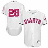 San Francisco Giants #28 Buster Posey White Home 2016 Mother's Day Flexbase Collection Stitched Baseball Jersey Jiasu,baseball caps,new era cap wholesale,wholesale hats