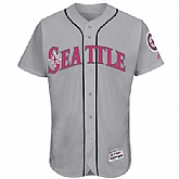 Seattle Mariners Customized Men's Gray 2016 Mother's Day Flexbase Collection Stitched Baseball Jersey,baseball caps,new era cap wholesale,wholesale hats