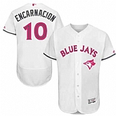 Toronto Blue Jays #10 Edwin Encarnacion White Flexbase Collection 2016 Mother's Day Stitched Baseball Jersey Jiasu,baseball caps,new era cap wholesale,wholesale hats