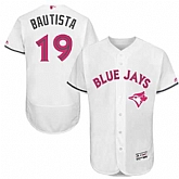 Toronto Blue Jays #19 Jose Bautista White Flexbase Collection 2016 Mother's Day Stitched Baseball Jersey Jiasu,baseball caps,new era cap wholesale,wholesale hats