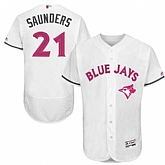 Toronto Blue Jays #21 Michael Saunders White Flexbase Authentic Collection 2016 Mother's Day Stitched Baseball Jersey Jiasu,baseball caps,new era cap wholesale,wholesale hats