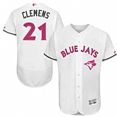 Toronto Blue Jays #21 Roger Clemens White Flexbase Collection 2016 Mother's Day Stitched Baseball Jersey Jiasu,baseball caps,new era cap wholesale,wholesale hats