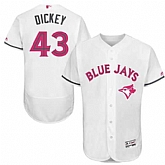 Toronto Blue Jays #43 R.A. Dickey White Flexbase Collection 2016 Mother's Day Stitched Baseball Jersey Jiasu,baseball caps,new era cap wholesale,wholesale hats