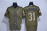 Washington Nationals #31 Max Scherzer Green Salute to Service New Cool Base Stitched Baseball Jersey,baseball caps,new era cap wholesale,wholesale hats