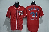 Washington Nationals #31 Max Scherzer Red USA Flag Fashion Stitched Baseball Jersey,baseball caps,new era cap wholesale,wholesale hats