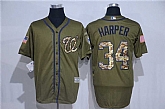 Washington Nationals #34 Bryce Harper Green Salute to Service New Cool Base Stitched Baseball Jersey,baseball caps,new era cap wholesale,wholesale hats