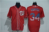 Washington Nationals #34 Bryce Harper Red USA Flag Fashion Stitched Baseball Jersey,baseball caps,new era cap wholesale,wholesale hats