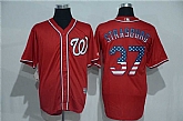 Washington Nationals #37 Stephen Strasburg Red USA Flag Fashion Stitched Baseball Jersey,baseball caps,new era cap wholesale,wholesale hats