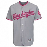 Washington Nationals Customized Men's Gray Road 2016 Mother's Day Flexbase Collection Stitched Baseball Jersey,baseball caps,new era cap wholesale,wholesale hats