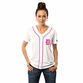 Women Detroit Tigers Blank White Home 2016 Mother's Day Flexbase Collection Stitched Baseball Jersey Jiasu,baseball caps,new era cap wholesale,wholesale hats