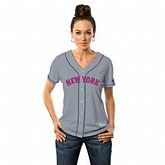 Women New York Mets Blank Gray 2016 Mother's Day Flexbase Collection Stitched Baseball Jersey Jiasu,baseball caps,new era cap wholesale,wholesale hats